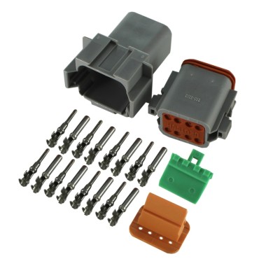 Разъем герметичный без провода на 8 контактов, комплект